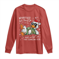 Funny Whatever Life Throws At You Duck And Let It Hit Someone Else Christmas Long Sleeve Shirt - Wonder Print Shop