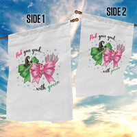 Funny Christmas Witch Pink Goes Good With Green Garden Flag - Wonder Print Shop