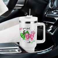 Funny Christmas Witch Pink Goes Good With Green Tumbler With Handle - Wonder Print Shop
