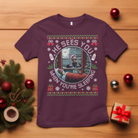 Funny Christmas Diddy T Shirt He Sees You When You Are Sleeping Baby Oil Ugly Xmas - Wonder Print Shop