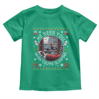 Funny Christmas Diddy Toddler T Shirt He Sees You When You Are Sleeping Baby Oil Ugly Xmas - Wonder Print Shop
