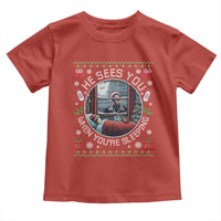 Funny Christmas Diddy Toddler T Shirt He Sees You When You Are Sleeping Baby Oil Ugly Xmas - Wonder Print Shop