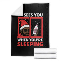 Funny Christmas Diddy Throw Blanket He Sees You When You Are Sleeping Baby Oil - Wonder Print Shop