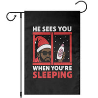 Funny Christmas Diddy Garden Flag He Sees You When You Are Sleeping Baby Oil - Wonder Print Shop