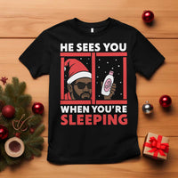 Funny Christmas Diddy T Shirt He Sees You When You Are Sleeping Baby Oil - Wonder Print Shop