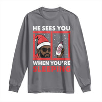Funny Christmas Diddy Long Sleeve Shirt He Sees You When You Are Sleeping Baby Oil - Wonder Print Shop