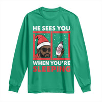 Funny Christmas Diddy Long Sleeve Shirt He Sees You When You Are Sleeping Baby Oil - Wonder Print Shop
