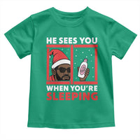 Funny Christmas Diddy Toddler T Shirt He Sees You When You Are Sleeping Baby Oil - Wonder Print Shop