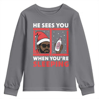 Funny Christmas Diddy Youth Sweatshirt He Sees You When You Are Sleeping Baby Oil - Wonder Print Shop