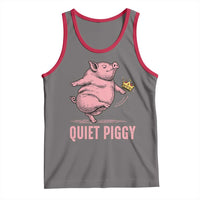 Funny Quiet Piggy Tank Top Pig Political Humor No King - Wonder Print Shop