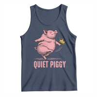 Funny Quiet Piggy Tank Top Pig Political Humor No King - Wonder Print Shop