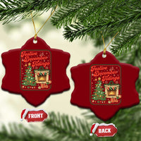 Funny Democrat Christmas Ceramic Ornament Festive December Tiding Xmas Political Satire - Wonder Print Shop