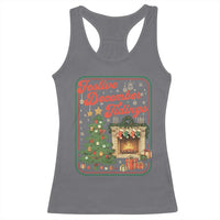 Funny Democrat Christmas Racerback Tank Top Festive December Tiding Xmas Political Satire - Wonder Print Shop