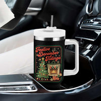 Funny Democrat Christmas Tumbler With Handle Festive December Tiding Xmas Political Satire - Wonder Print Shop
