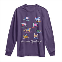 Funny Skiing Dog Long Sleeve Shirt Ski Sons Greetings Ski Winter Sport - Wonder Print Shop