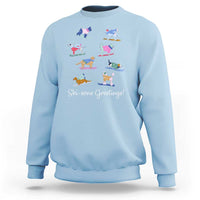 Funny Skiing Dog Sweatshirt Ski Sons Greetings Ski Winter Sport - Wonder Print Shop