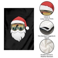 Funny Ski Christmas Winter Sport Skiing Santa Hat Garden Flag - Wonder Print Shop