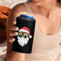 Funny Ski Christmas Winter Sport Skiing Santa Hat 4 in 1 Can Cooler Tumbler - Wonder Print Shop