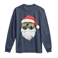 Funny Ski Christmas Winter Sport Skiing Santa Hat Long Sleeve Shirt - Wonder Print Shop