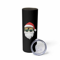 Funny Ski Christmas Winter Sport Skiing Santa Hat Skinny Tumbler - Wonder Print Shop
