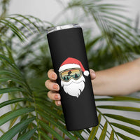 Funny Ski Christmas Winter Sport Skiing Santa Hat Skinny Tumbler - Wonder Print Shop