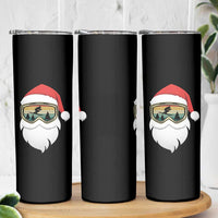 Funny Ski Christmas Winter Sport Skiing Santa Hat Skinny Tumbler - Wonder Print Shop