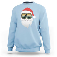 Funny Ski Christmas Winter Sport Skiing Santa Hat Sweatshirt - Wonder Print Shop