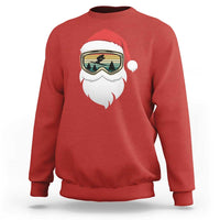 Funny Ski Christmas Winter Sport Skiing Santa Hat Sweatshirt - Wonder Print Shop