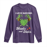 Funny Valentine's Day Weed Cannabis Marijuana Long Sleeve Shirt I Love Sucking Blunts And Dicks