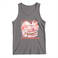 Funny Books Are My Love Language Tank Top Book Lovers Coffee Valentine's Day