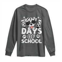 Funny 101 Days Of School Dalmatian Dog Long Sleeve Shirt 100th Day Of School