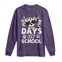 Funny 101 Days Of School Dalmatian Dog Long Sleeve Shirt 100th Day Of School