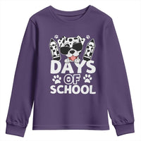 Funny 101 Days Of School Dalmatian Dog Youth Sweatshirt 100th Day Of School