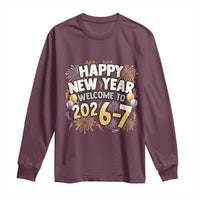 Funny 67 New Year Long Sleeve Shirt Happy New Year Welcome To 2026 7 - Wonder Print Shop