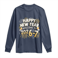 Funny 67 New Year Long Sleeve Shirt Happy New Year Welcome To 2026 7 - Wonder Print Shop