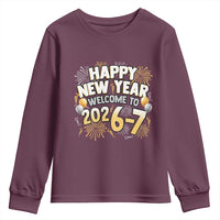 Funny 67 New Year Youth Sweatshirt Happy New Year Welcome To 2026 7 - Wonder Print Shop
