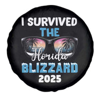 Funny I Survived The Florida Blizzarad Spare Tire Cover Snow Sunglasses