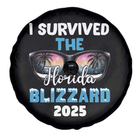 Funny I Survived The Florida Blizzarad Spare Tire Cover Snow Sunglasses