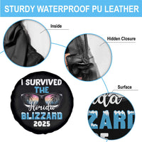 Funny I Survived The Florida Blizzarad Spare Tire Cover Snow Sunglasses