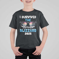 Funny I Survived The Florida Blizzarad T Shirt For Kid Snow Sunglasses