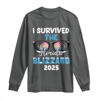 Funny I Survived The Florida Blizzarad Long Sleeve Shirt Snow Sunglasses