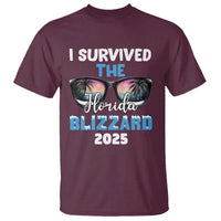 Funny I Survived The Florida Blizzarad T Shirt Snow Sunglasses