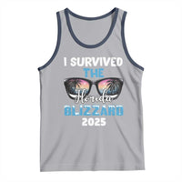 Funny I Survived The Florida Blizzarad Tank Top Snow Sunglasses