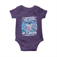 Funny I Survived The Snow In Florida 2025 Baby Onesie Shark
