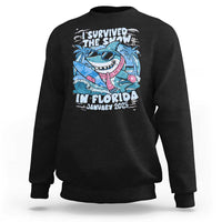 Funny I Survived The Snow In Florida 2025 Sweatshirt Shark