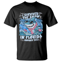 Funny I Survived The Snow In Florida 2025 T Shirt Shark
