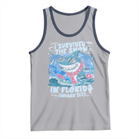 Funny I Survived The Snow In Florida 2025 Tank Top Shark