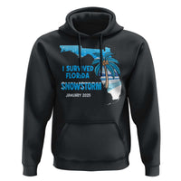 Funny I Survived Florida Snowstorm 2025 Hoodie Coconut Palm Tree