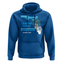 Funny I Survived Florida Snowstorm 2025 Hoodie Coconut Palm Tree