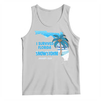 Funny I Survived Florida Snowstorm 2025 Tank Top Coconut Palm Tree